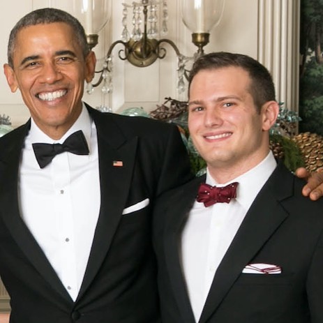 Aaron Bartnick with former U.S. President, Barack Obama