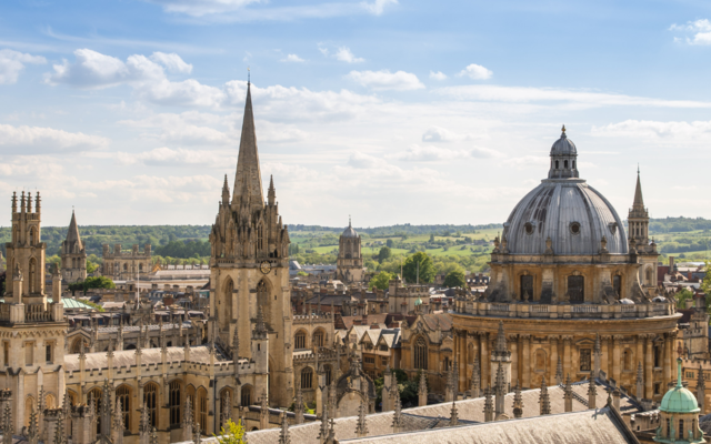 The Oxford skyline in the sun. 
