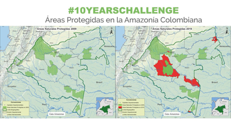 #10YearsChallenge Areas Protegidas en la Amazonia Colombiana