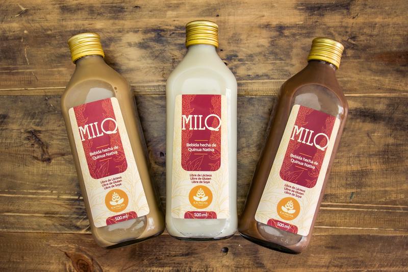 three Milq bottles 